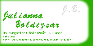 julianna boldizsar business card
